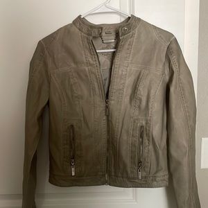 Jou jou grey leather jacket!